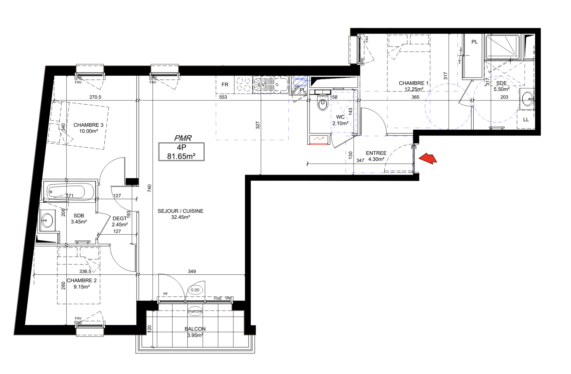 apartment 4 rooms for sale on DINARD (35800)