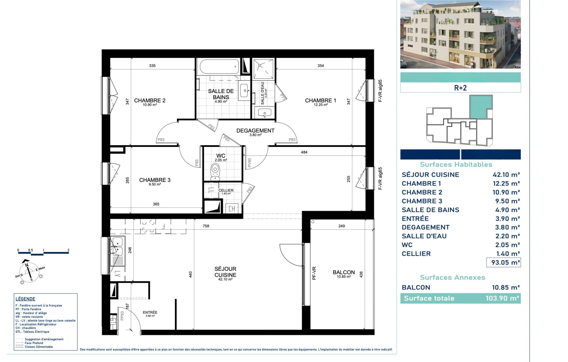 apartment 4 rooms for sale on MARCQ EN BAROEUL (59700)